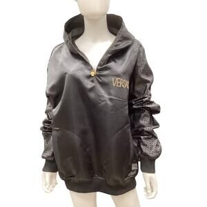 VTG Authentic Dapper Dan Unisex 1980’s Hooded Jacket Size 2X Medusa Print Black